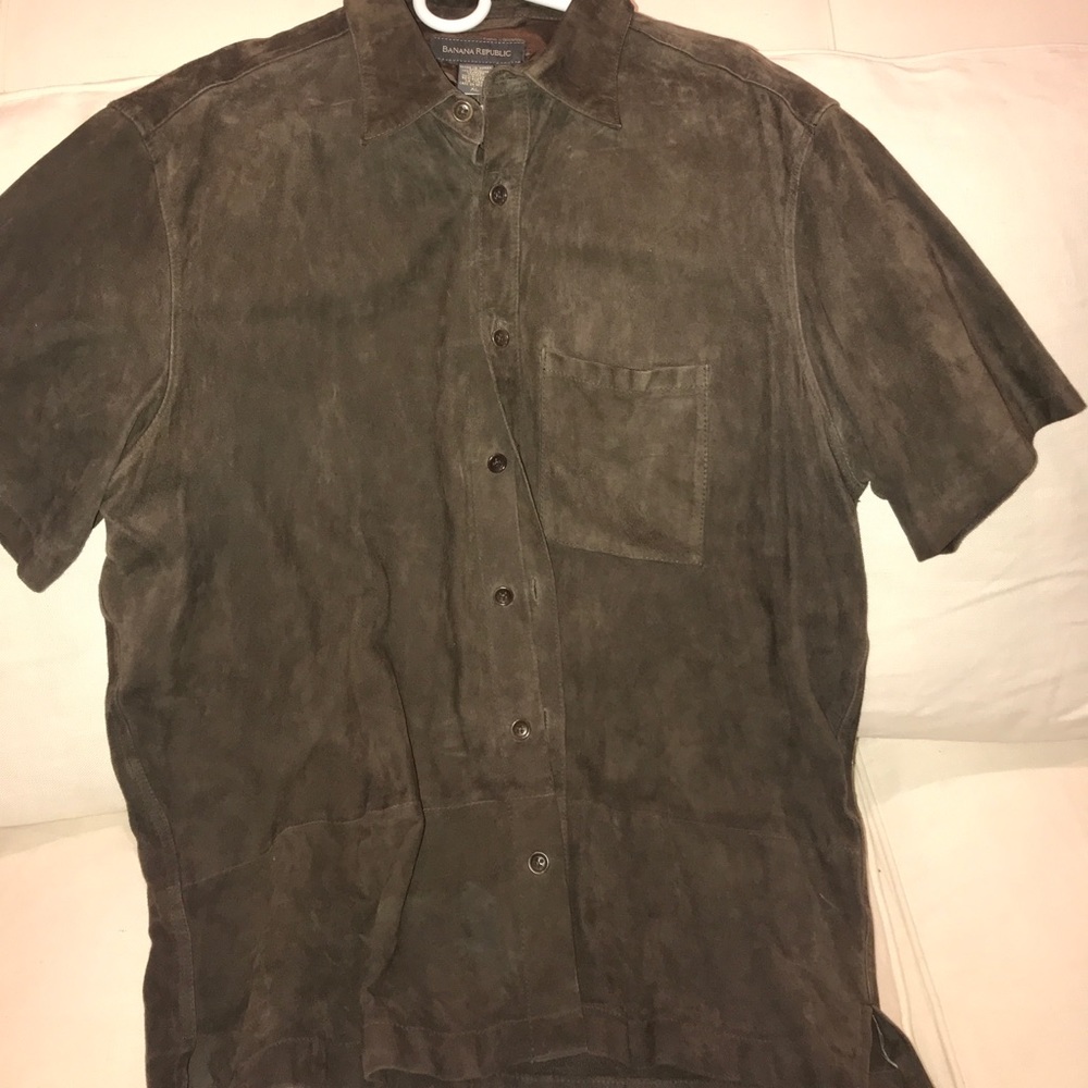 Men’s banana republic suede shirt